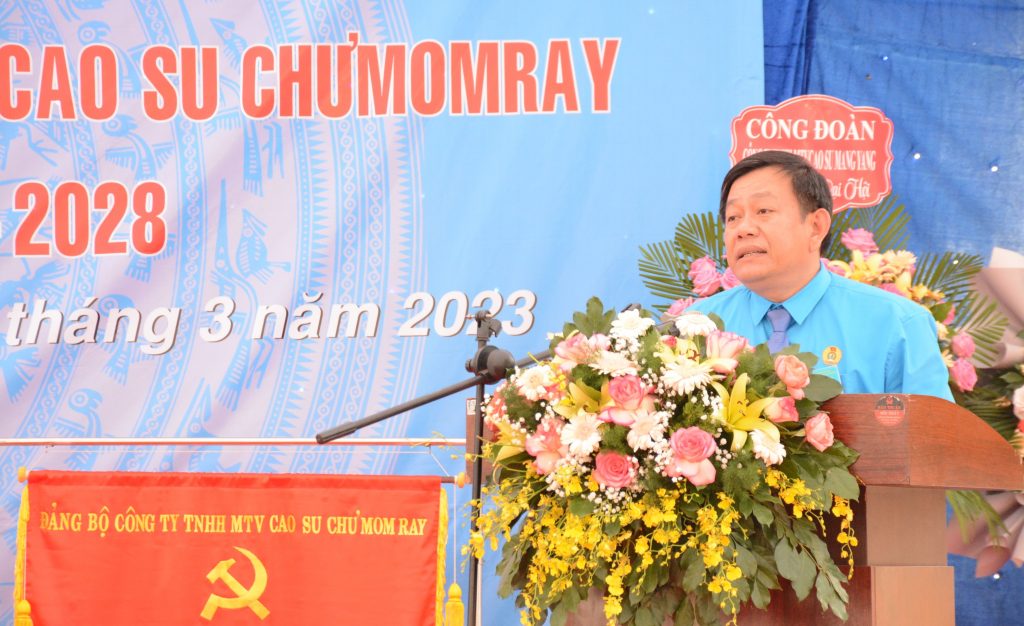Ông Trần Xuân Thịnh – Bí thư Đảng ủy, TGĐ công ty phát biểu chỉ đạo tại đại hội
