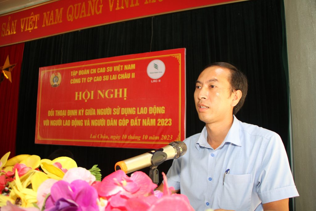 Ông Nguyễn Thành Đồng – Phó Chủ tịch UBND huyện Nậm Nhùn phát biểu tại hội nghị.